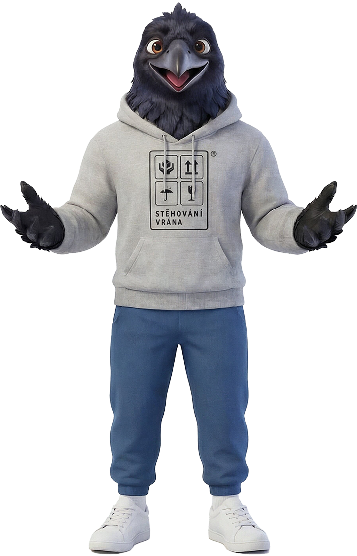 maskot Vrána; Stehovanivrana.cz